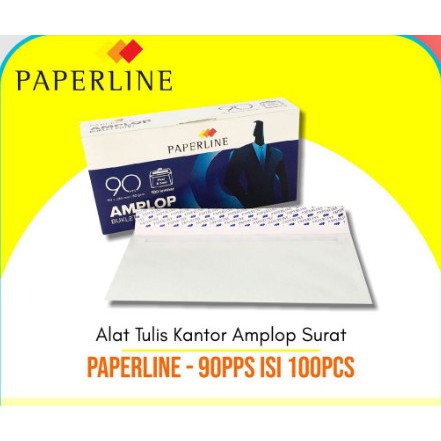 

Amplop Paperline 90 Amplop Putih Polos Dengan Perekat isi 100 Lembar