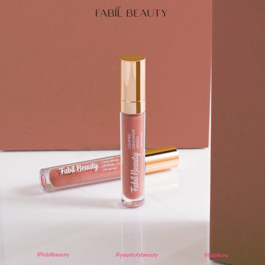 LIPCREAM MATTE 3 IN 1 BERBAHAN KELOR WARNA COKLAT NUDE