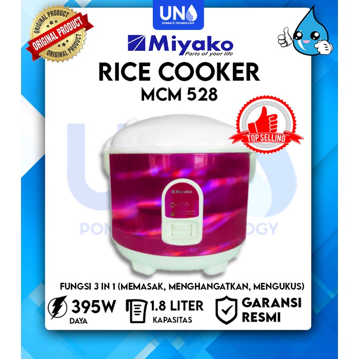 Miyako Magic Com Rice Cooker Penanak Nasi 1.8 Liter MCM-528 / MCM528 / MCM 528