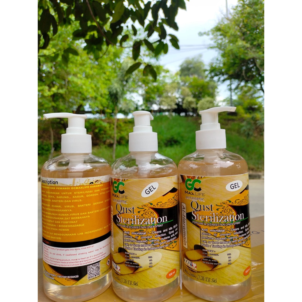 Antiseptik Sanitizer QUST STERILIZATION GC MAX LIFE 500ml Al-Haramain