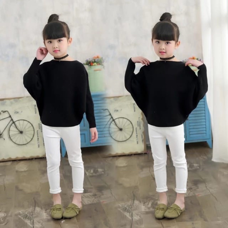 Sweater Rajut Knit Batwing Anak  Umur 3 7 Tahun