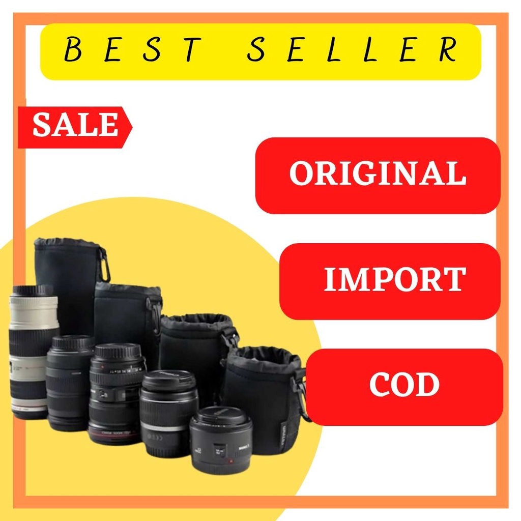 TERBARU Tas Lensa Kamera DSLR 4 PCS - ZC121 Tas Kamera Canon Nikon  Hitam Murah Import Original Dslr