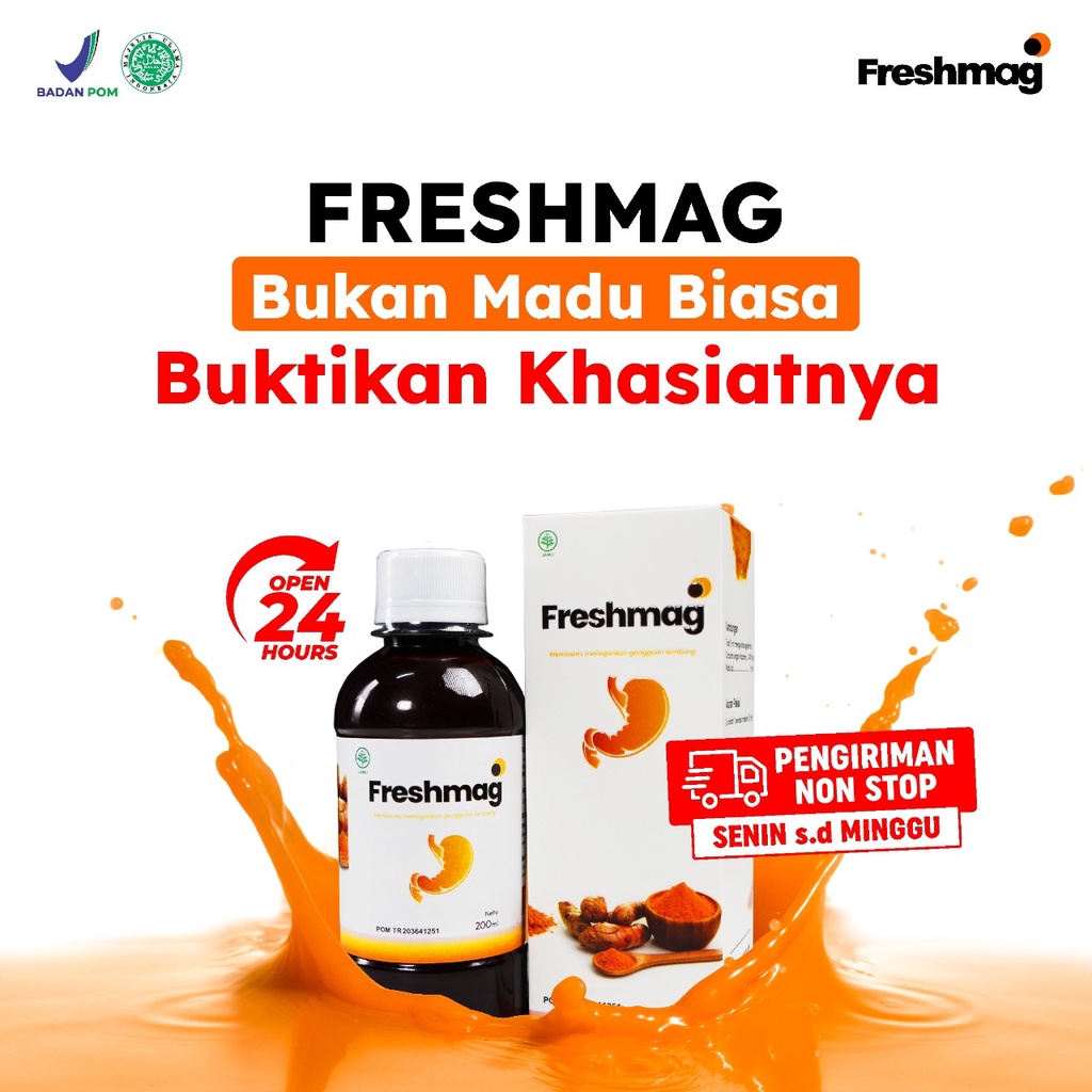Paket Kronis Asam Lambung - 5 Botol Freshmag Madu Herbal Atasi Asam Lambung Maag Gerd Perlancar Sirkulasi Darah Tingkatkan Nafsu Makan Isi 200ml-1