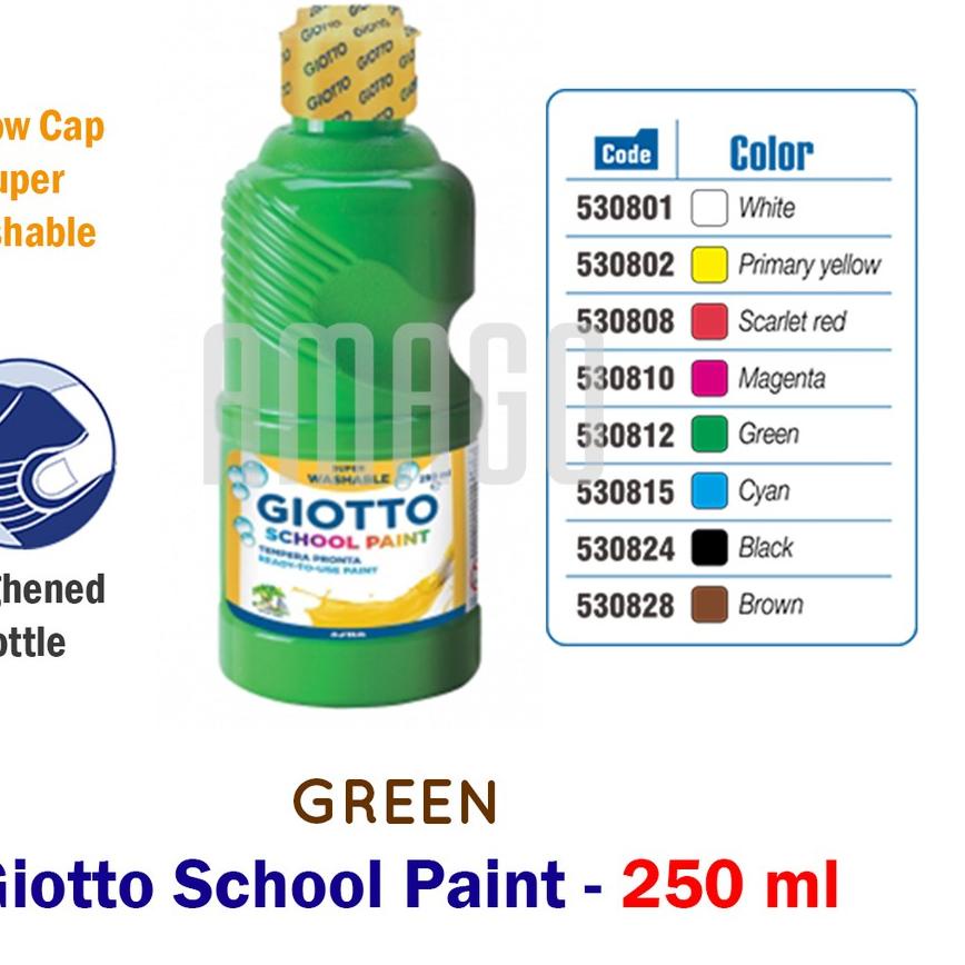 

{Original} GIOTTO SCHOOL PAINT - GREEN - 250 ml - 530812