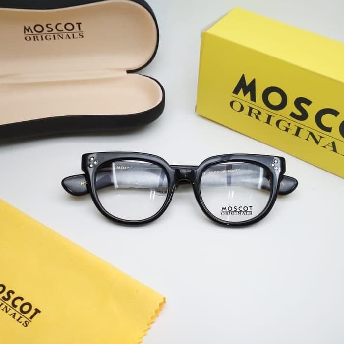 Kacamata frame Moscot Vilda size 48 22 140 paket lensa photocromic   Hitam Glossy