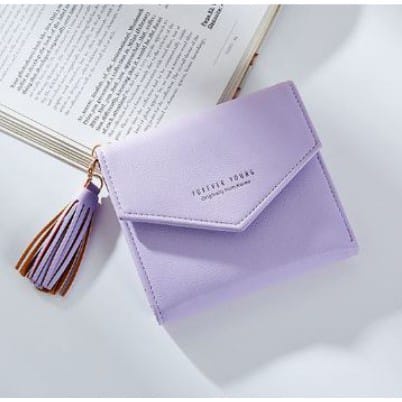 ♥TASBLUE♥A17 COD Dompet Wanita dompet Lipat Dompet Mini Import dompet wanita murah-UNGU