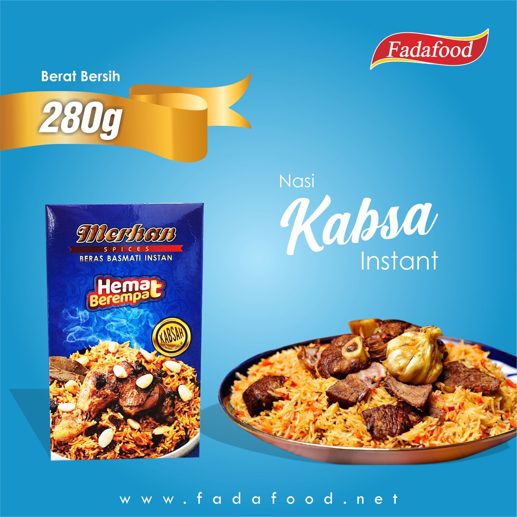 

HEMAT BEREMPAT MERHAN KABSAH (Instan Basmati Rice) 280gr