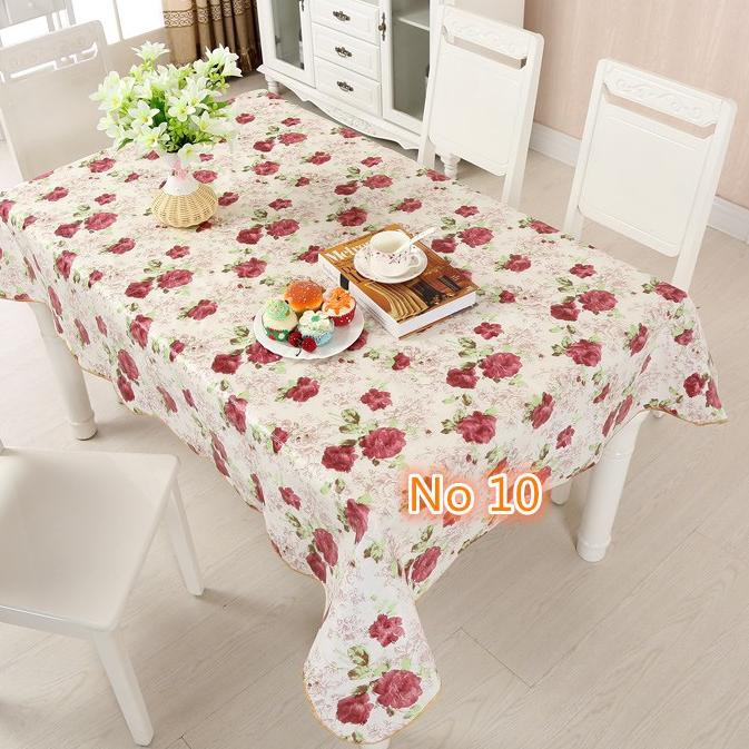 JNE-510 Taplak Meja Makan Anti Air JUMBO Persegi Panjang Plastik Tebal Murah Ukuran Besar Motif Daun