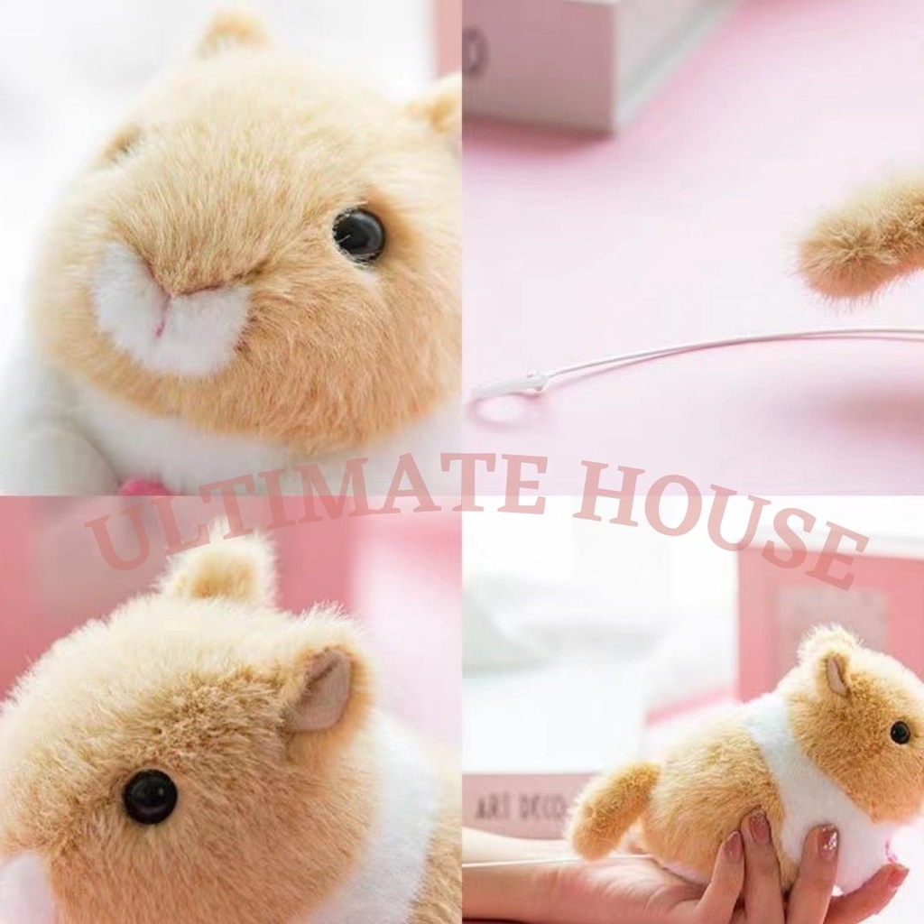 Mainan Boneka Hamster Ekor Goyang Buntut Putar Tali Tarik Lucu Mainan Untuk Anak Perempuan