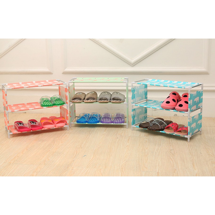 AS261 Rak Sepatu Motif 3 Susun / 4 susun Tempat Penyimpanan Sepatu Portable