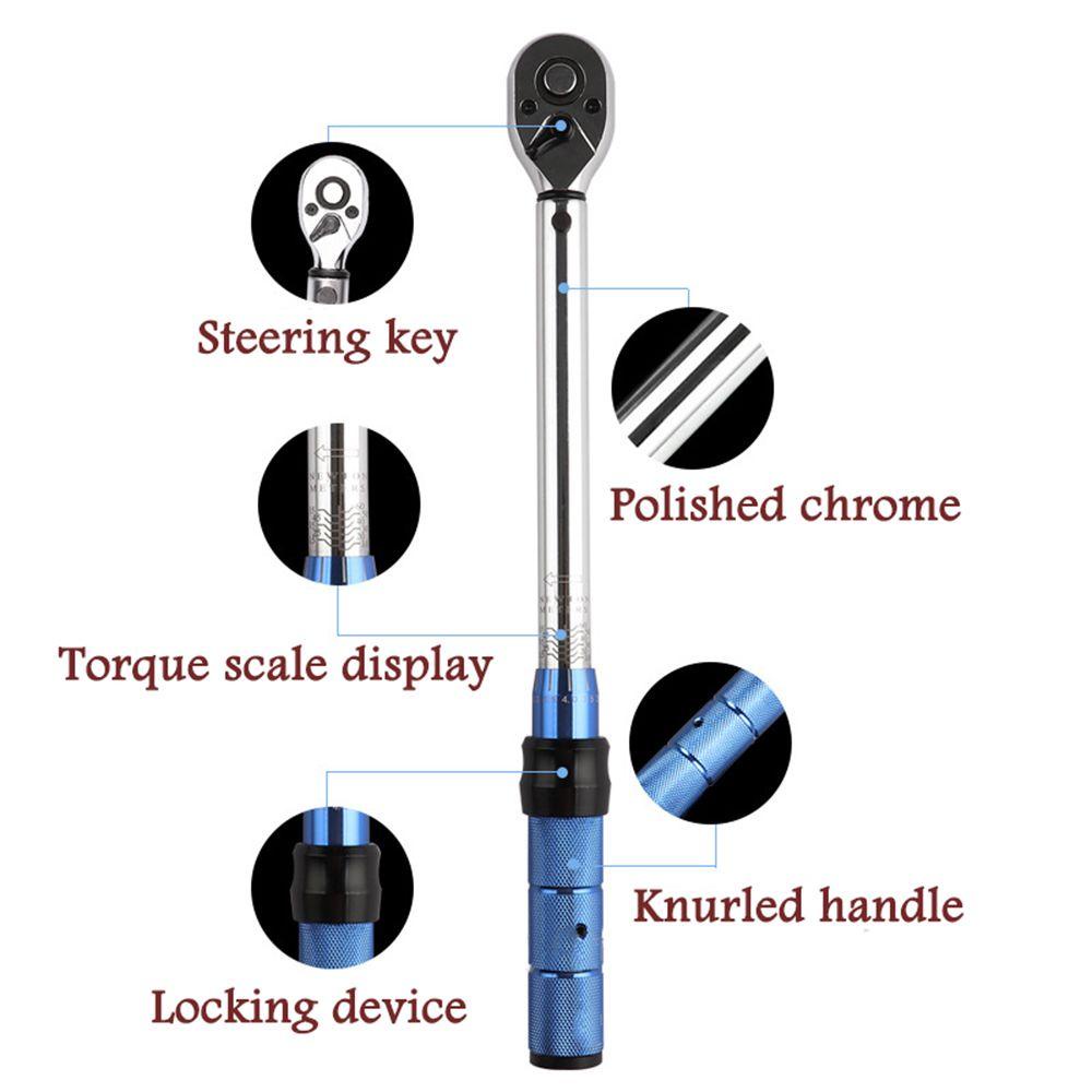 Kunci Torsi SOLIGHTER Kunci Pas Torsi Tinggi Akurat Torsi Mirror Polish 1per4 3/8 1/2 Inch Square Drive