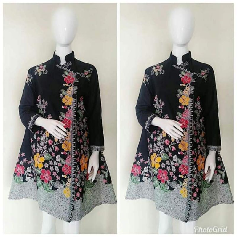 Tunik Batik Busui Atasan Batik Wanita Modern Terbaru Kekinian 2022 | Tunik Ld 120 Jumbo | Batik Tuni