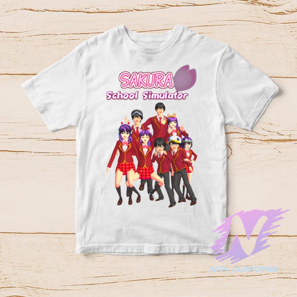 kaos sakura school simulator baju kaos anak sakura dan sahabat