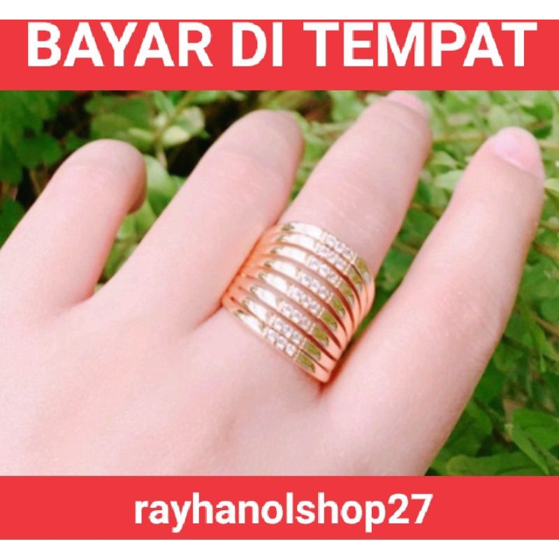 Perhiasan wanita titanium lapis emas 22-24k anti karat anti alergi, perhiasan titanium penganti emas sesuai gambar, motif pilihan