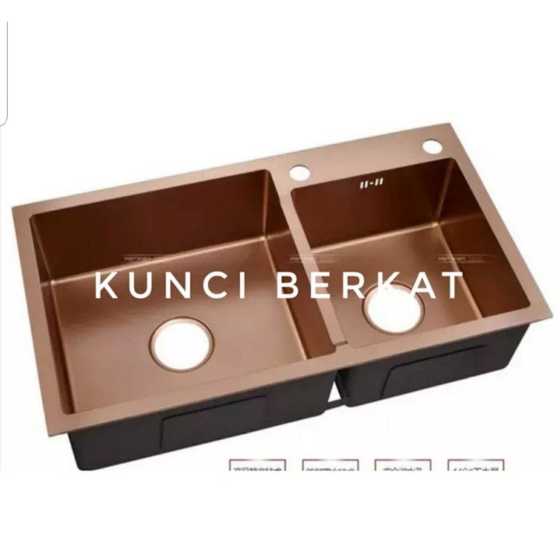 Kitchen Sink Maron Gold 8245/Bak Cuci Piring Rose Gold/BCP