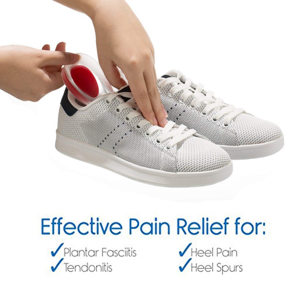 Heel Cup/Heel Pad/Bantalan Insert Insole Sisipan Sepatu Untuk Terapi Kesehatan Kaki Sakit Plantar Fasciitis