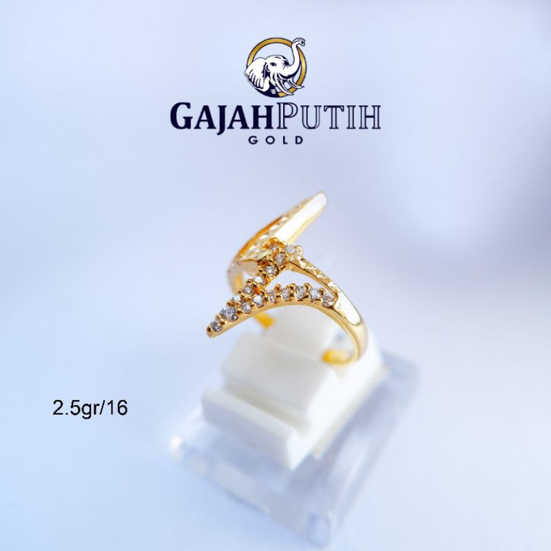 2,5gr Cincin Model Permata Emas Asli kodeO12516