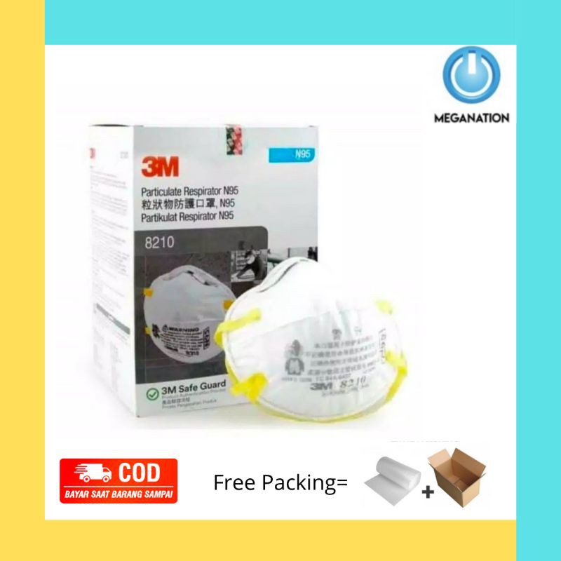 MASKER N95 8210 3M ORIGINAL HOLOGRAMS BERSEGEL ORIGINAL SINGAPORE