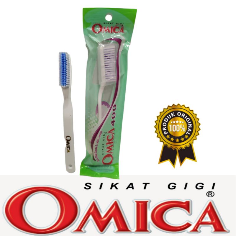 OMICA SIKAT GIGI TYPE 400/ SIKAT GIGI LEBAR TEBAL KHUSUS UNTUK GIGI PALSU/ OMICA SIKAT GIGI DEWASA T