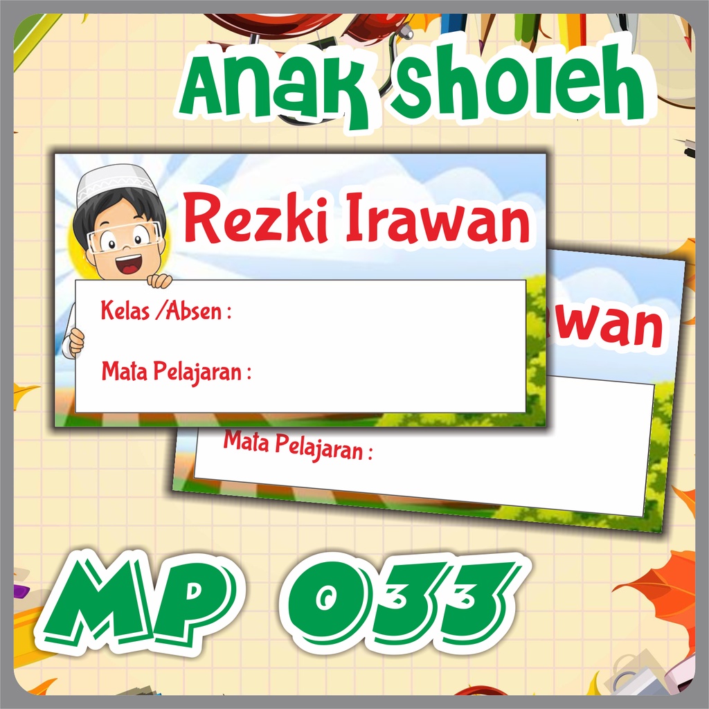 

STIKER LABEL MATA PELAJARAN SERI ANAK SHOLEH