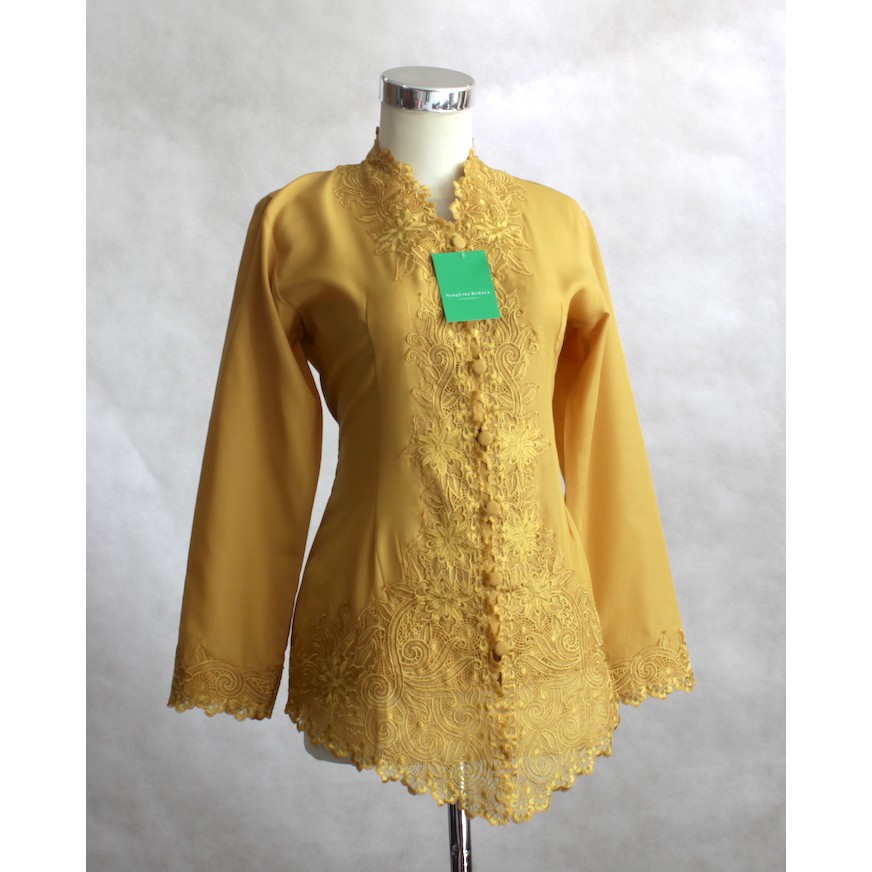 Kebaya Encim Katun Kubus 706 Mustard Emas