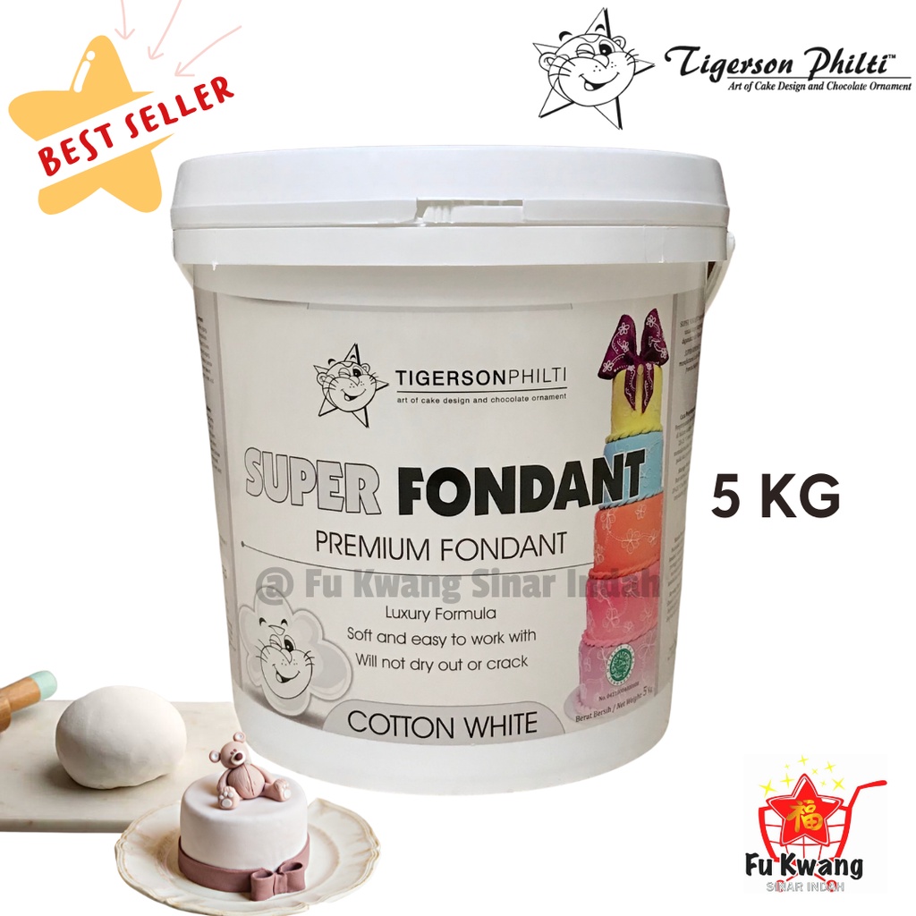 

Tigerson Philti Super Fondant Putih Cotton White 5 kg