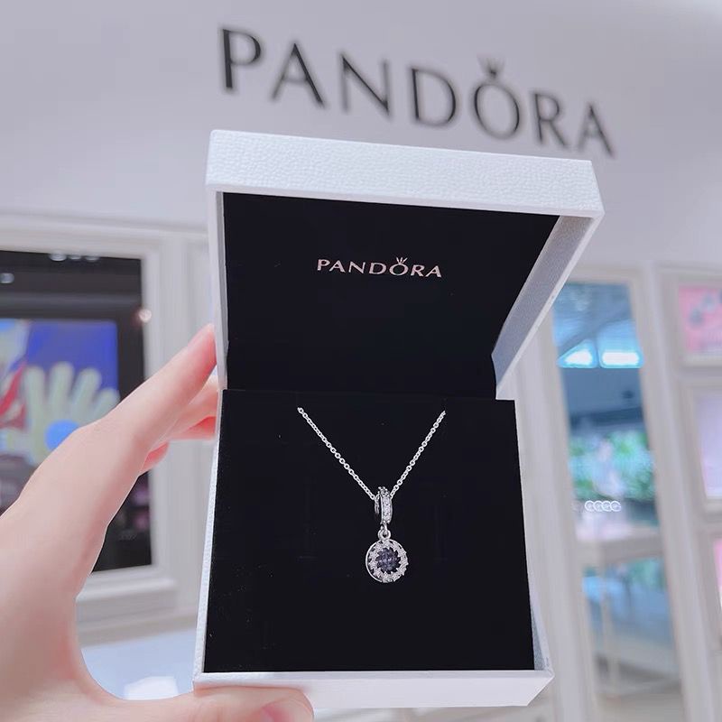 Pandora Kalung 925 Silver Cubic Zirconia Dengan Liontin Bentuk Bintang Untuk Wanita