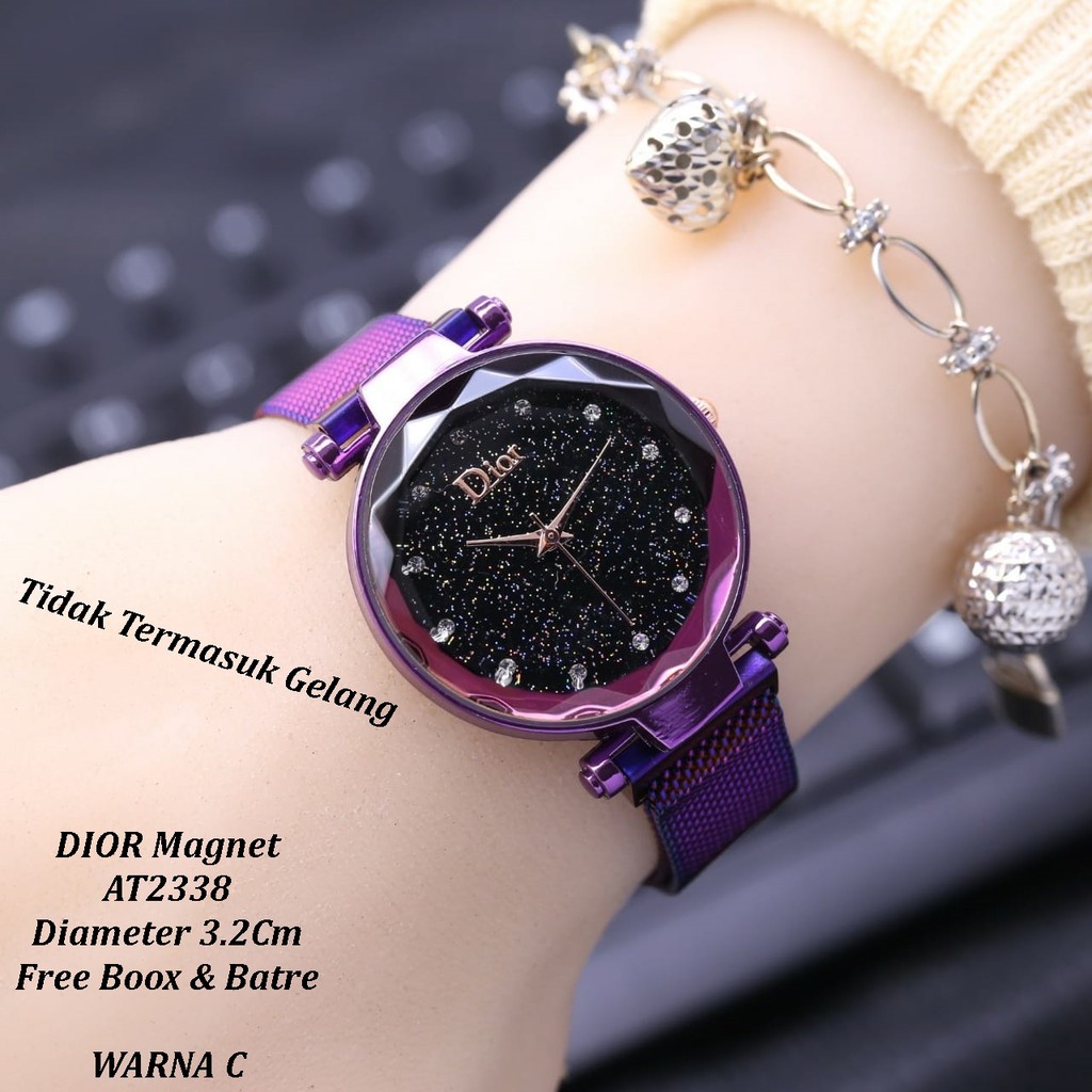 Jam Tangan Wanita Fashion Mewah Body Bulat Kaca Belimbing Tali Rantai Tanggal Aktif 8 Warna Shopee Indonesia