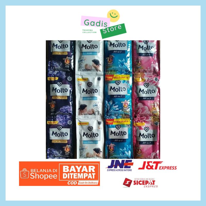 MOLTO PEWANGI SACHET 18ml [6 SACHET] Molto 1000an