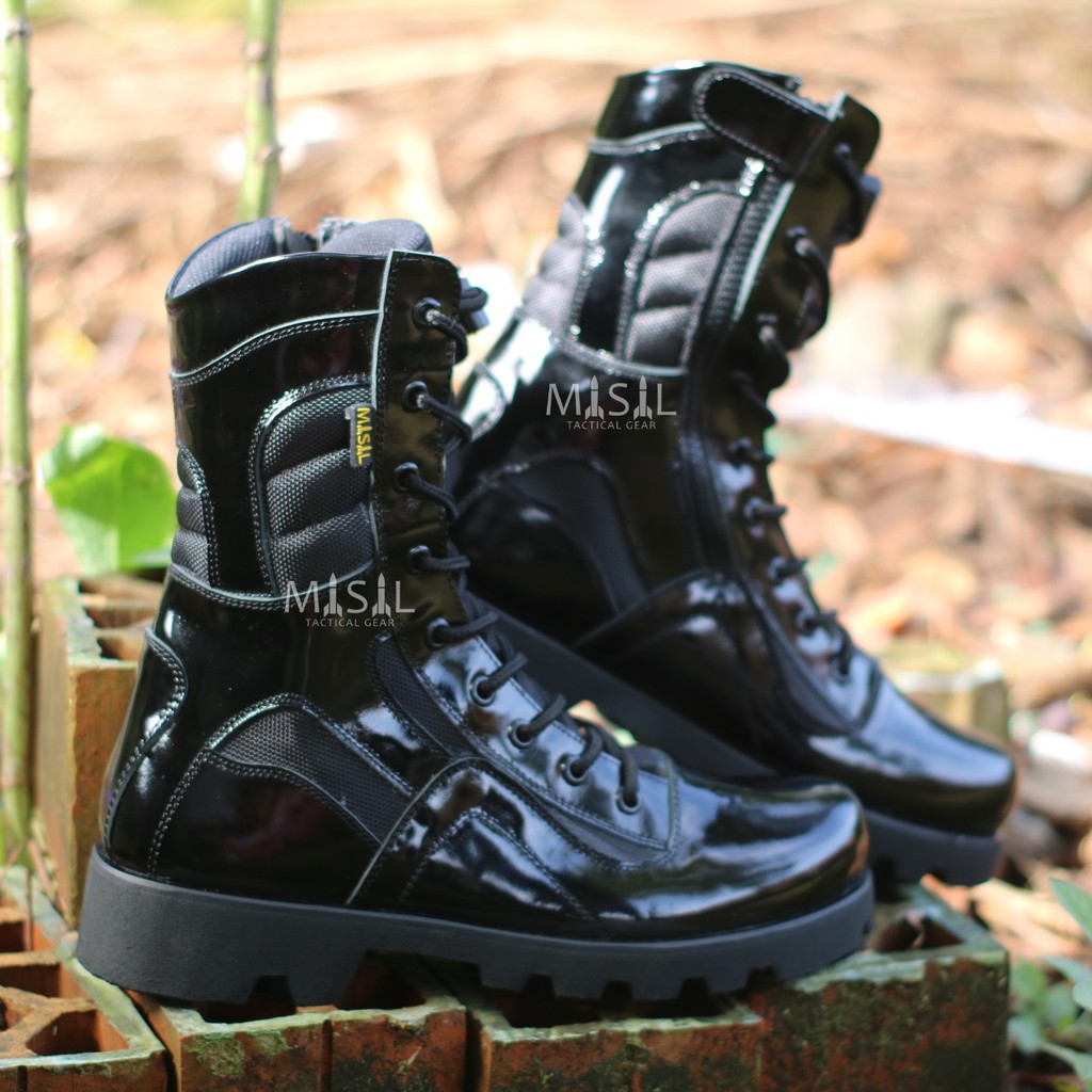 Sepatu PDL Kulit Asli Merk MISIL Sepatu PDL Tni Polri Security Satpam Sepatu Boots Pria Kulit Asli