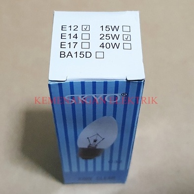 SKYO LAMPU JANTUNG CLEAR 25W E12 220V