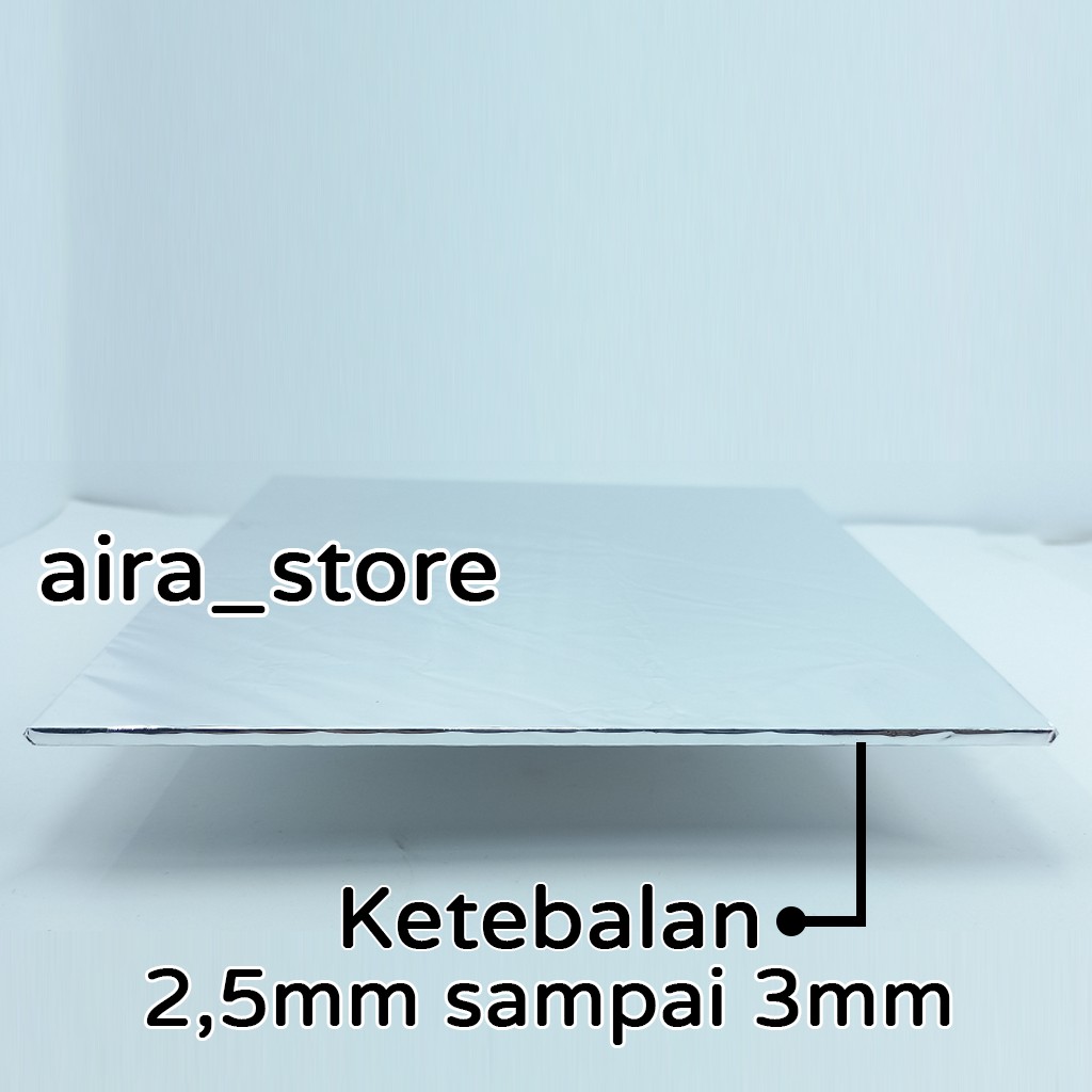 Tatakan Kue Tar Kotak Silver - 26 x 26 cm