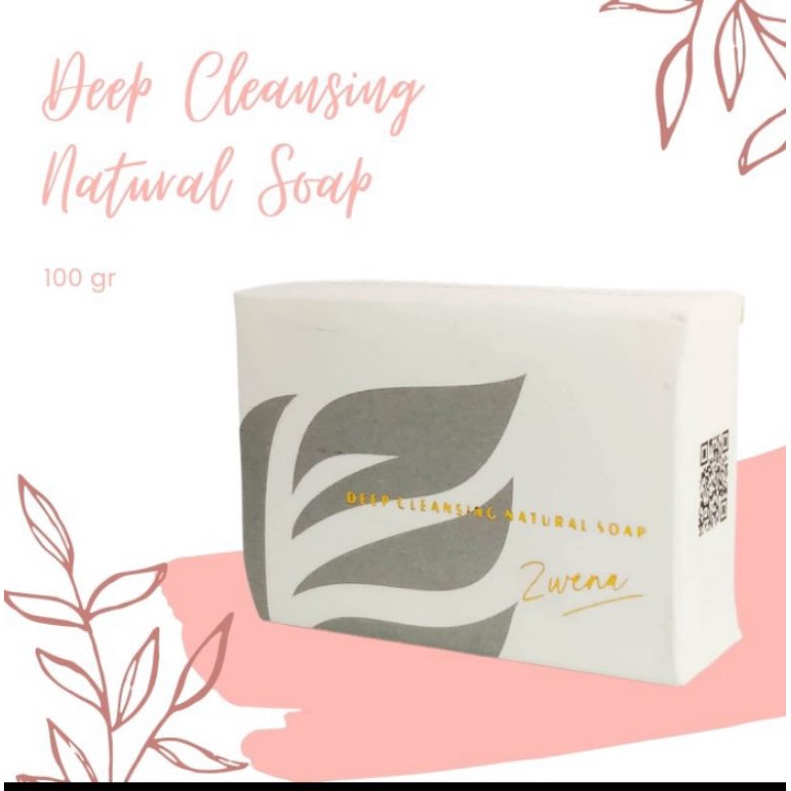 Zwena Deep Cleansing Natural Soap - Sabun Pemutih Charcoal