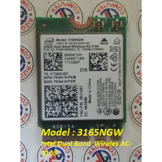 Wireless Adapter Card for Intel Dual Band Wireless-AC 3165 3165NGW
