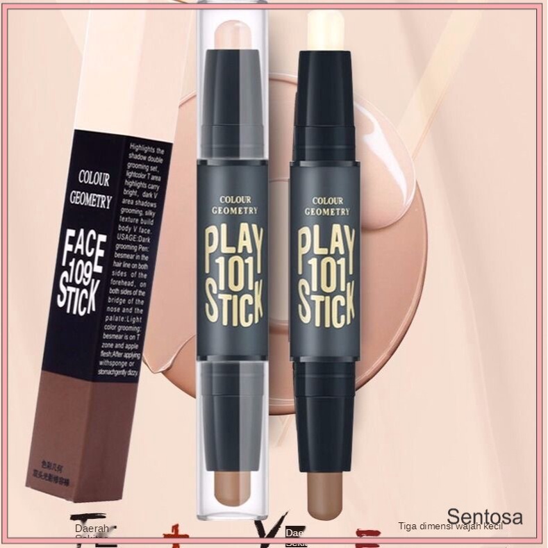 DNM PLAY Stik Concealer 2 Sisi untuk Menutupi Noda Wajah / Untuk Contouring