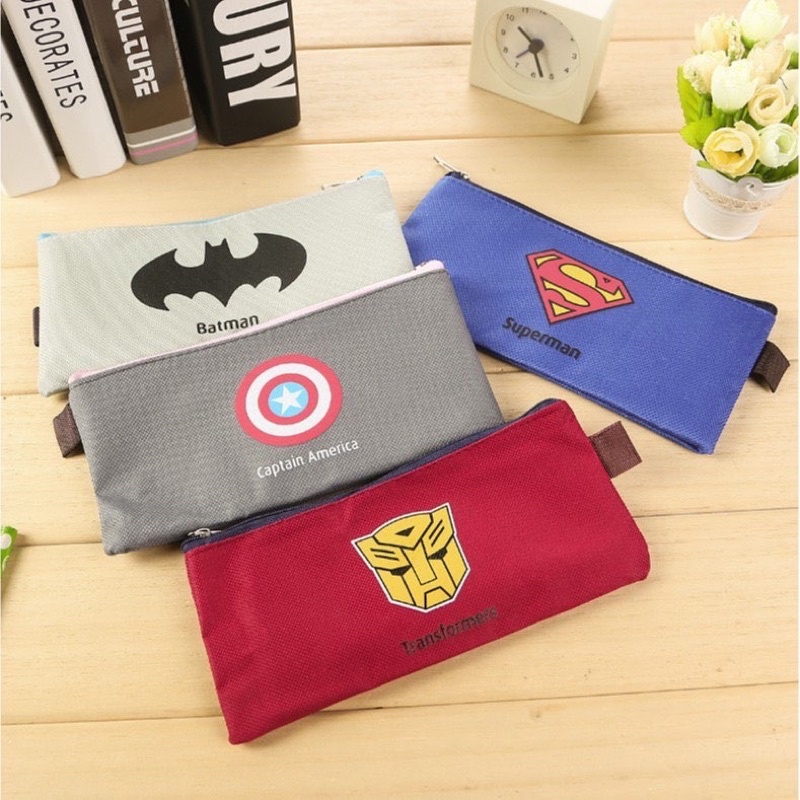 

Kotak pensil dompet dll unik motif Superhero
