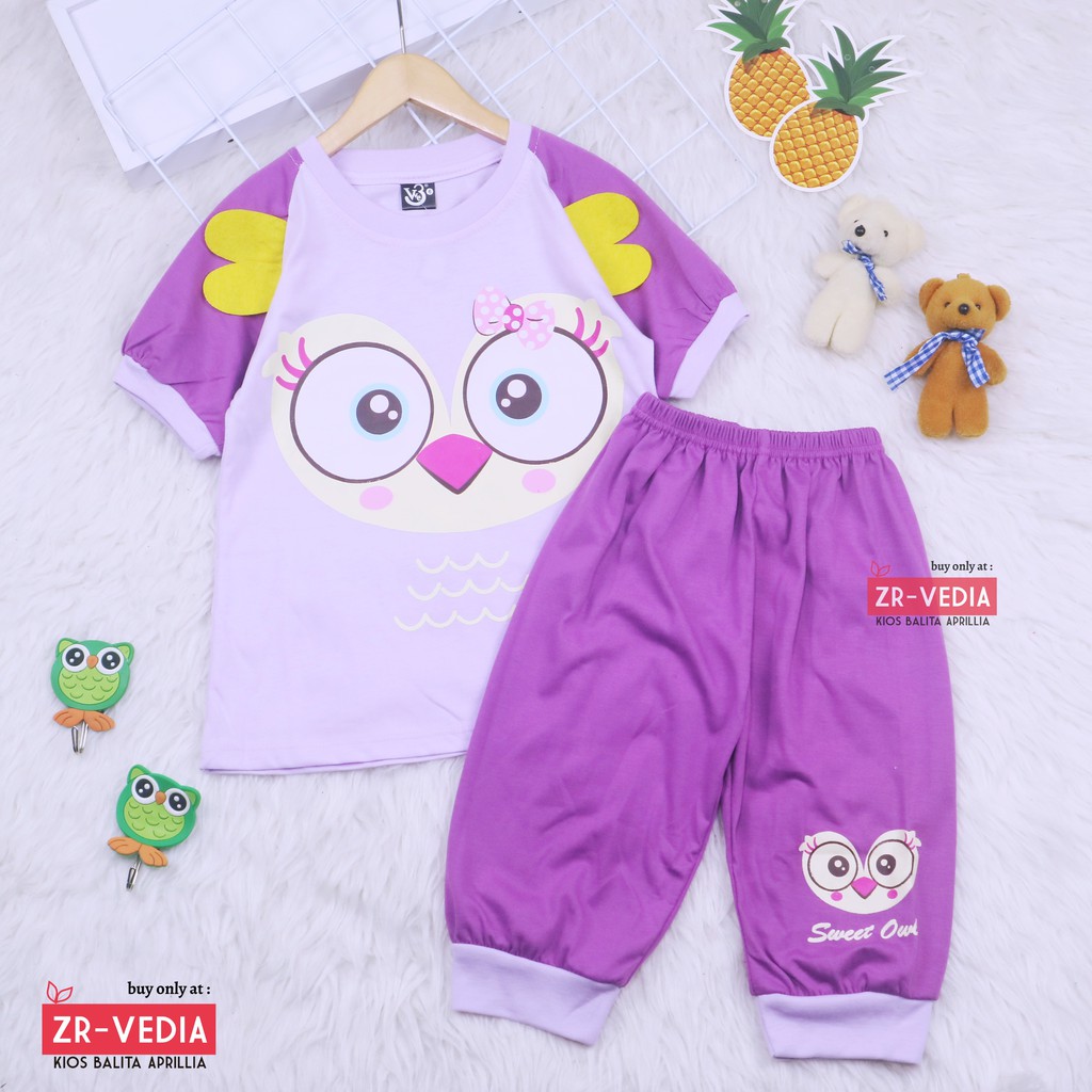 Setelan Momo Kids Size 4-6 Tahun / EXPORT Quality Baju Karakter Kaos Lengan Pendek Celana Pendek