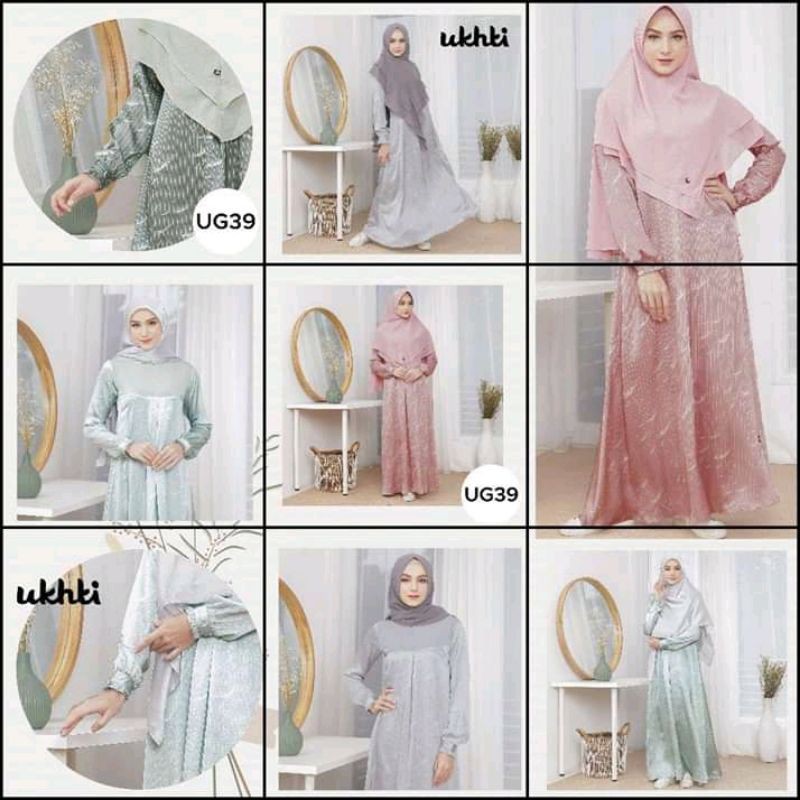 Model Gamis Mewah Terbaru Model Gamis Kondangan Terbaru Bahan Satin Maksmara By UkhtiMunira UG39