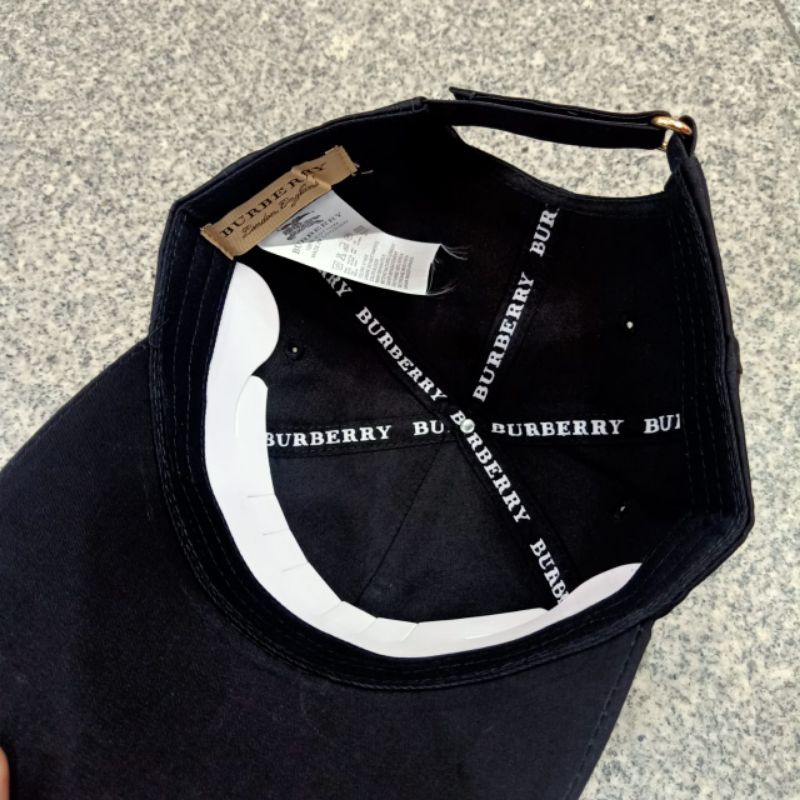 Topi Baseball Burberry TB Black Topi Premium Quality Import