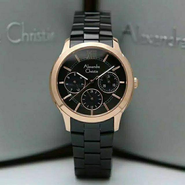 ALEXANDRE CHRISTIE AC 2815 WANITA ROSEGOLD BLACK ORIGINAL