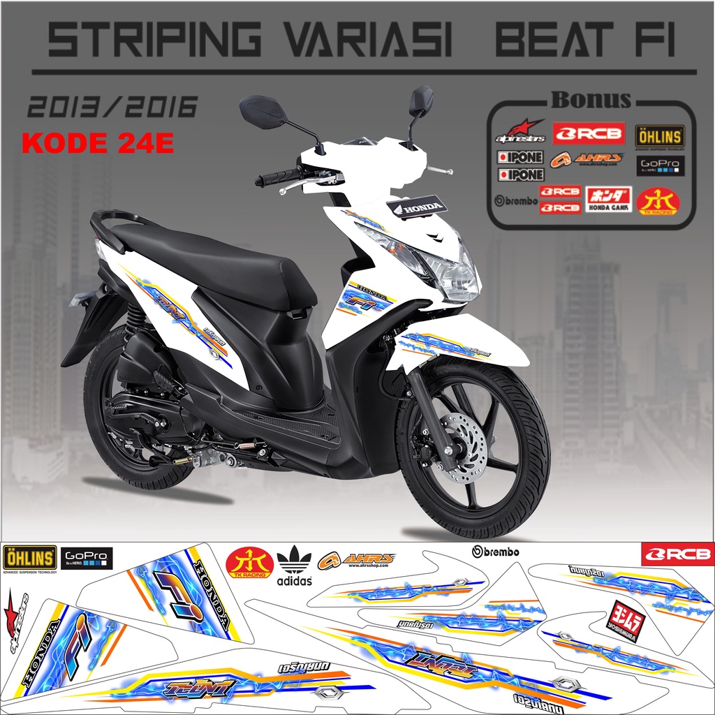 Striping Beat Variasi Stiker Beat Kode 24