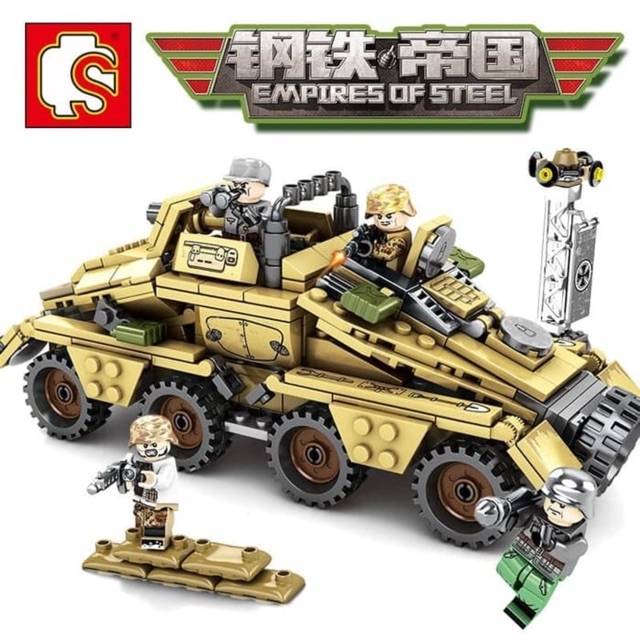 Lego Block Mobil Tank Perang World War