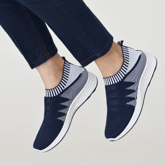 GSW Sepatu Sneakers wanita Fashion sneakers slip On Flyknit Import wanita Antislip Soft kanvas ( TP20-1 ) Sneakers wanita Import Slip On Sepatu Slip on wanita IMPORT FAS-168