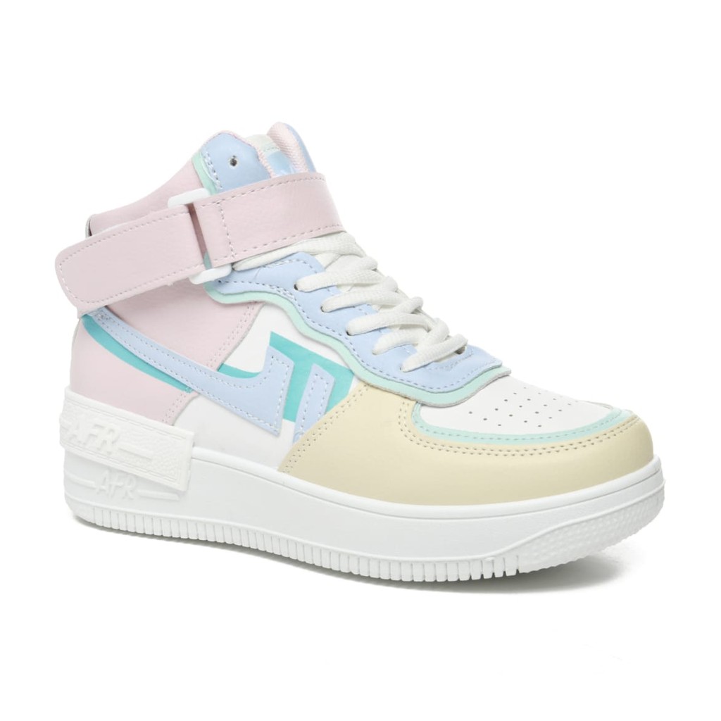 PVN Kara High Top Sepatu Sneakers Tali Casual Wanita Sport PVN Kara High Top Sepatu Sneakers Tali Casual Wanita Sport