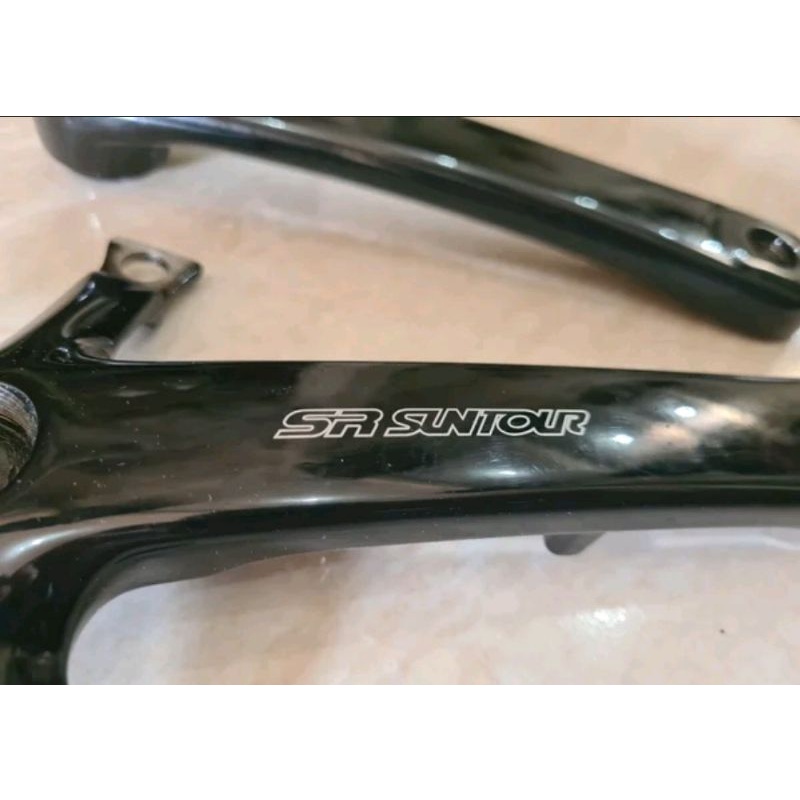 Crank arm SR Suntour taiwan bcd 130mm untuk chainring bcd 130 mm bahan alloy tungkai