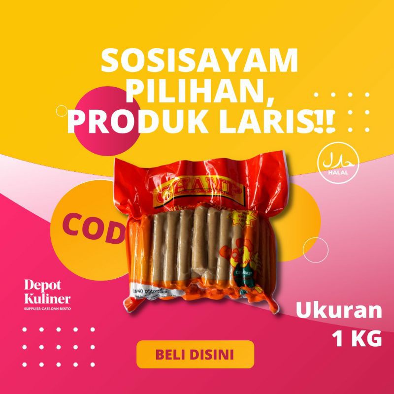 Sosis Ayam Champ 1 kg 40 pcs.