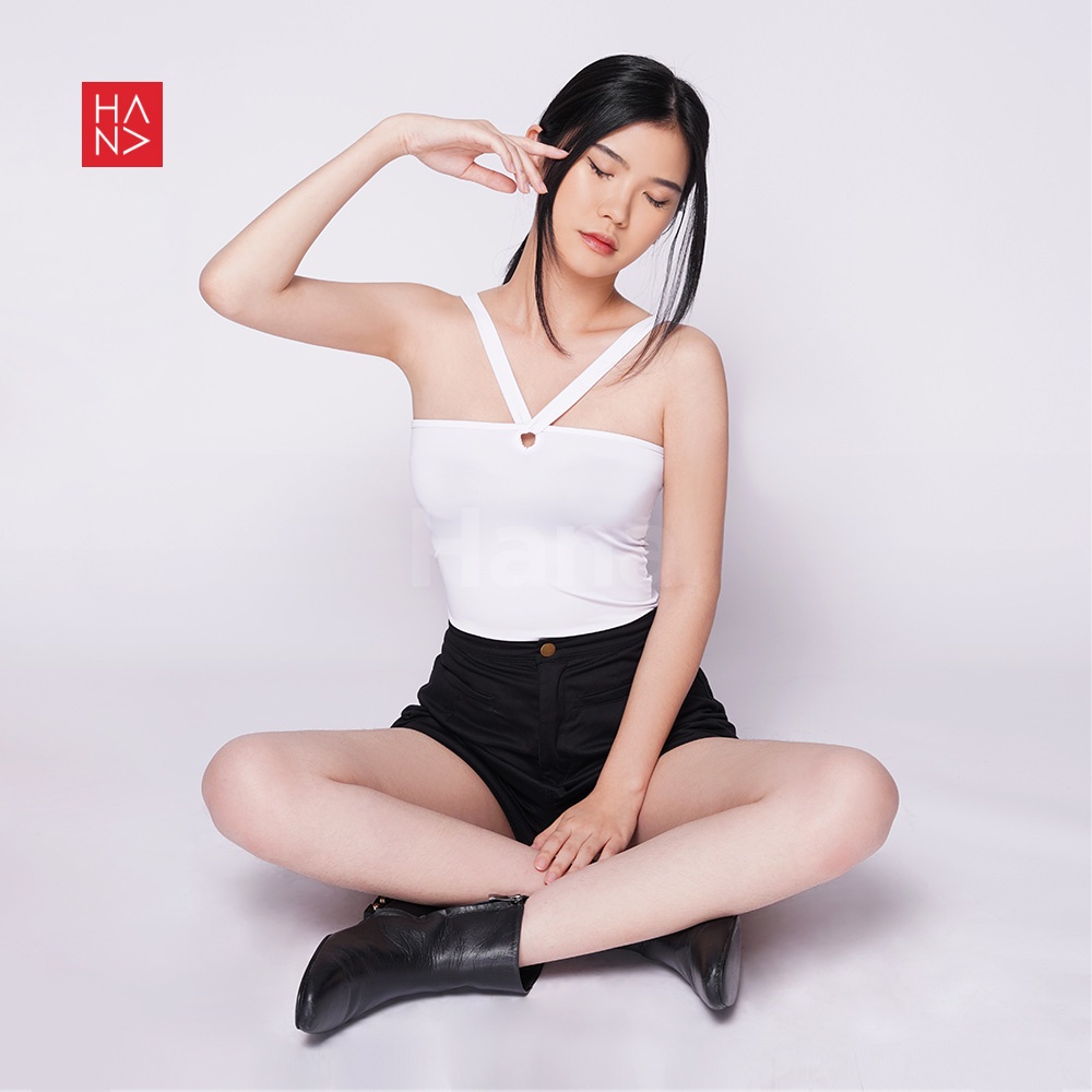 Hana Fashion - Bricia V-Neck Crop Tank Top Atasan Wanita  - TT115