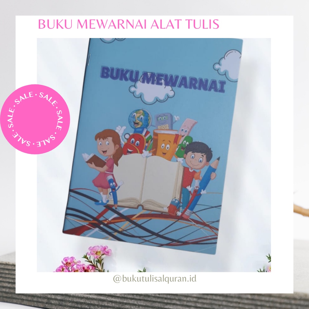 

Buku Mewarnai Untuk Anak-Anak/PAUD/TK/Balita Ukuran Buku A5 Tema Alat Tulis