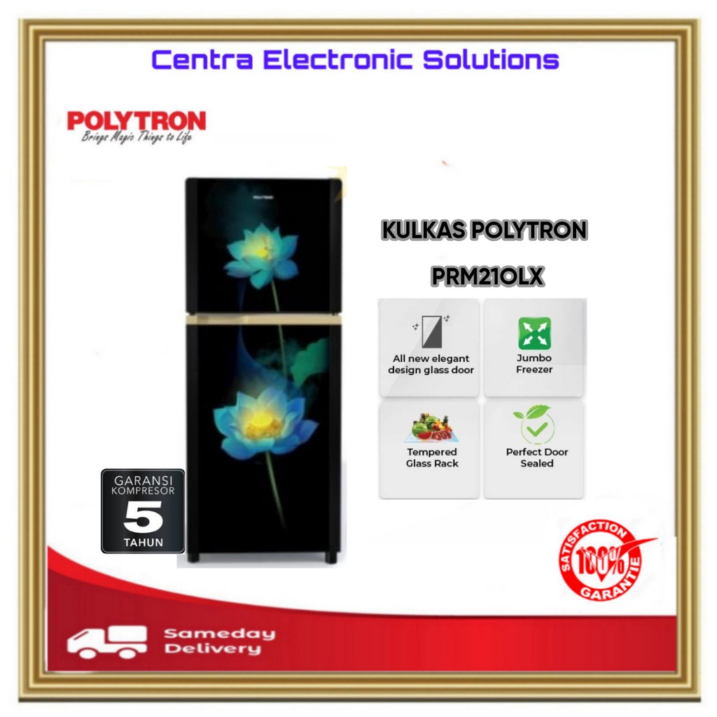 Polytron Kulkas 2 Pintu 210 liter PRM-21Olx/Olx PRM-21OlxPRM-21Olx