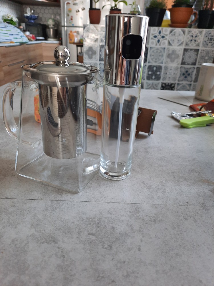 Teko Teh Kaca Kotak High Borosilicate / Teapot Square Heat Resistant / Tea Pot Infuser 550ml 750ml